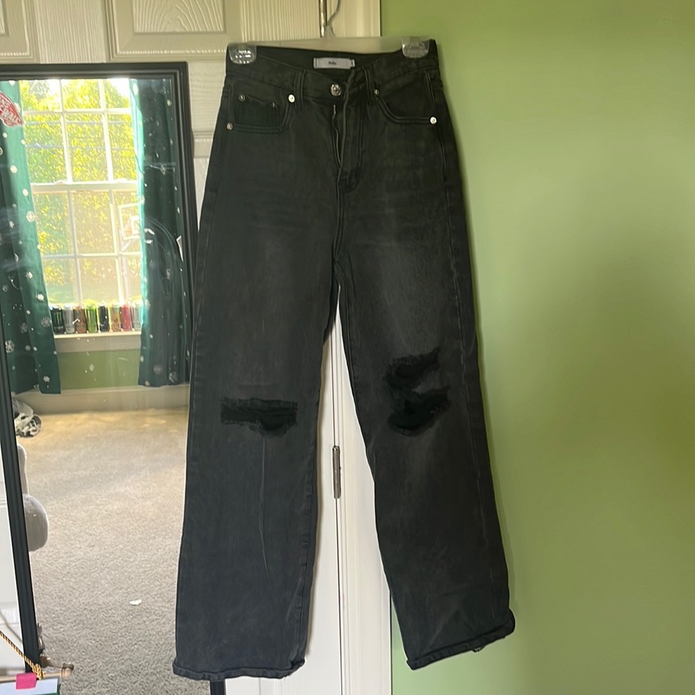 Black ripped jeans